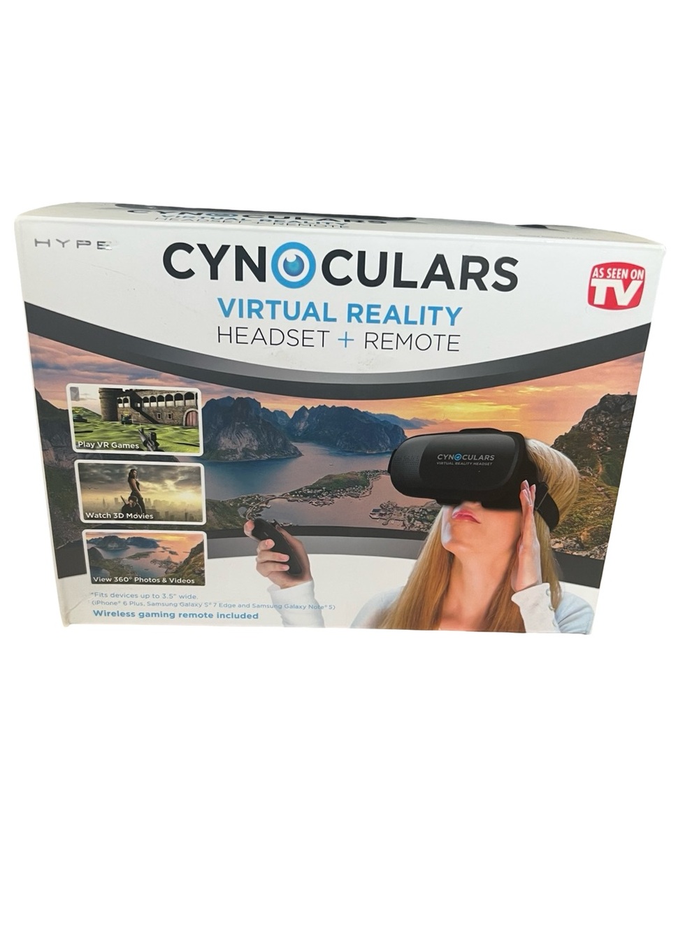 Cynoculars Virtual Reality Headset + Remote - Black